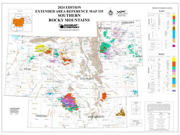 335 – Executive Reference Map – Southern Rocky Mountain