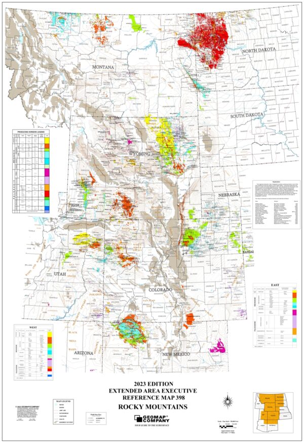 398 – Executive Reference Map – Rocky Mountains