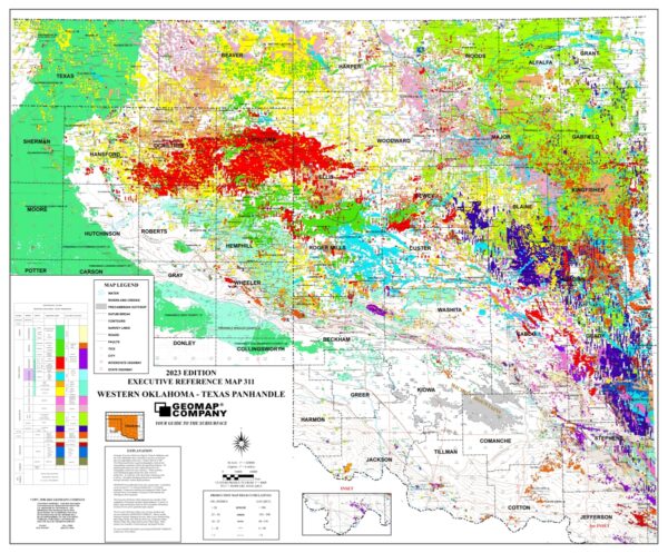 311 – Executive Reference Map – Western Oklahoma/Texas Panhandle