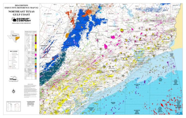 312 – Executive Reference Map – Northeast Texas Gulf Coast