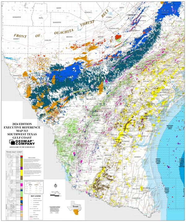 313 – Executive Reference Map – Southwest Texas Gulf Coast