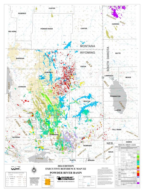 322 – Executive Reference Map – Powder River Basin