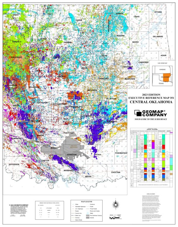 351 – Executive Reference Map – Central Oklahoma